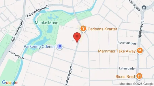 Kontorlokaler til leje i Odense C - kort over placeringen